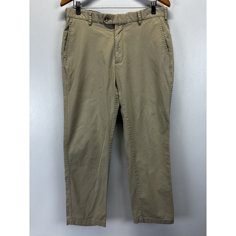 Men's Peter Millar Chino Pants 34x28 GUC Pima Cotton Flat Front Golf Preppy